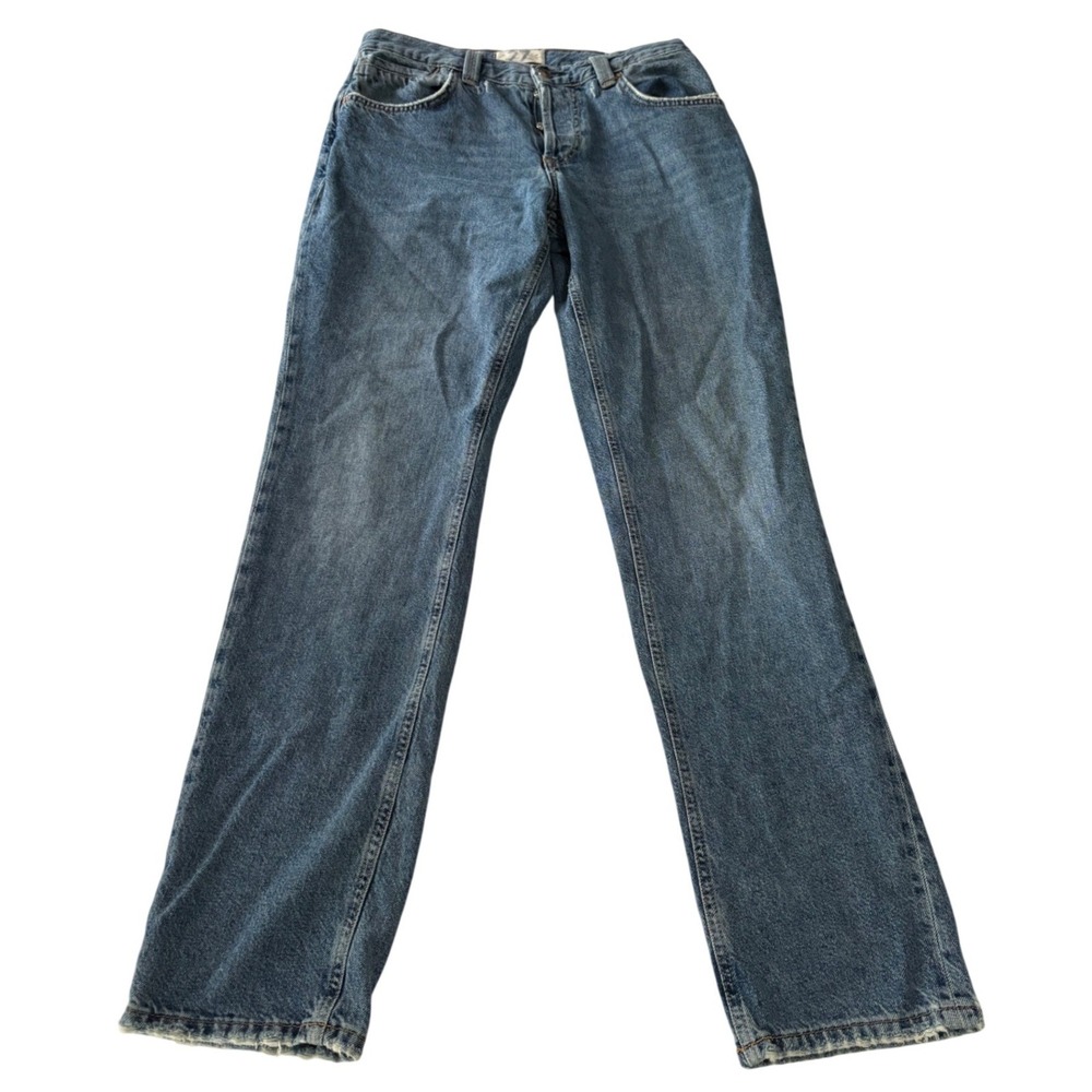 NWT New Free People We The Free CRVY Siren Straight Leg Jeans Medium Wash Sz 27